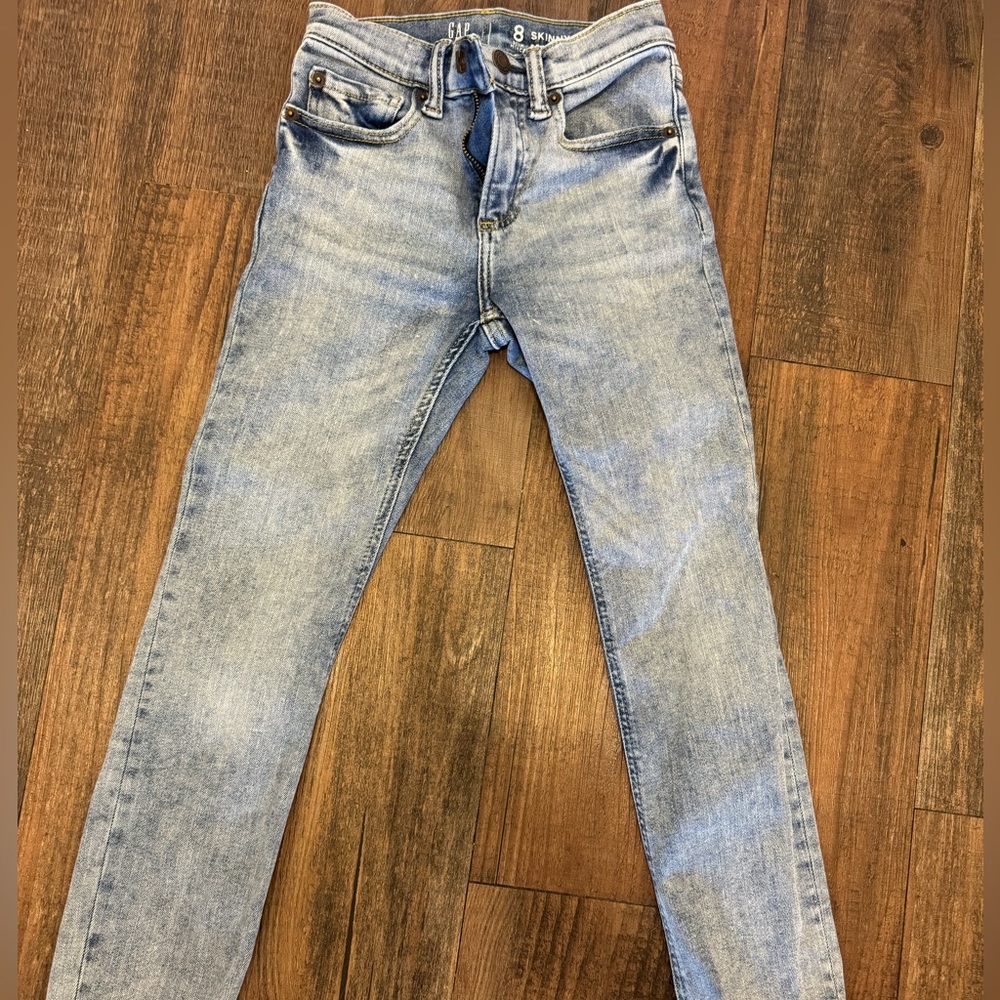 Boys Light Wash Skinny Jeans